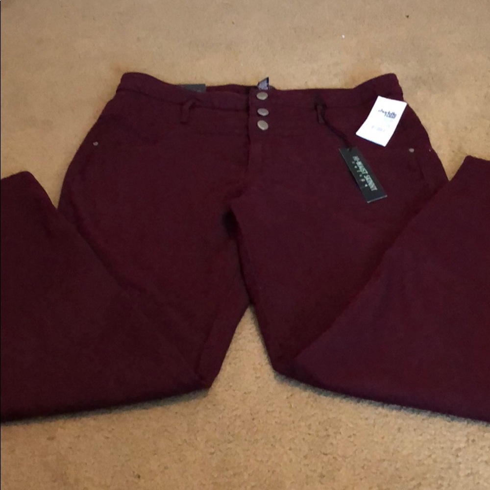 High waist skinny jeans.